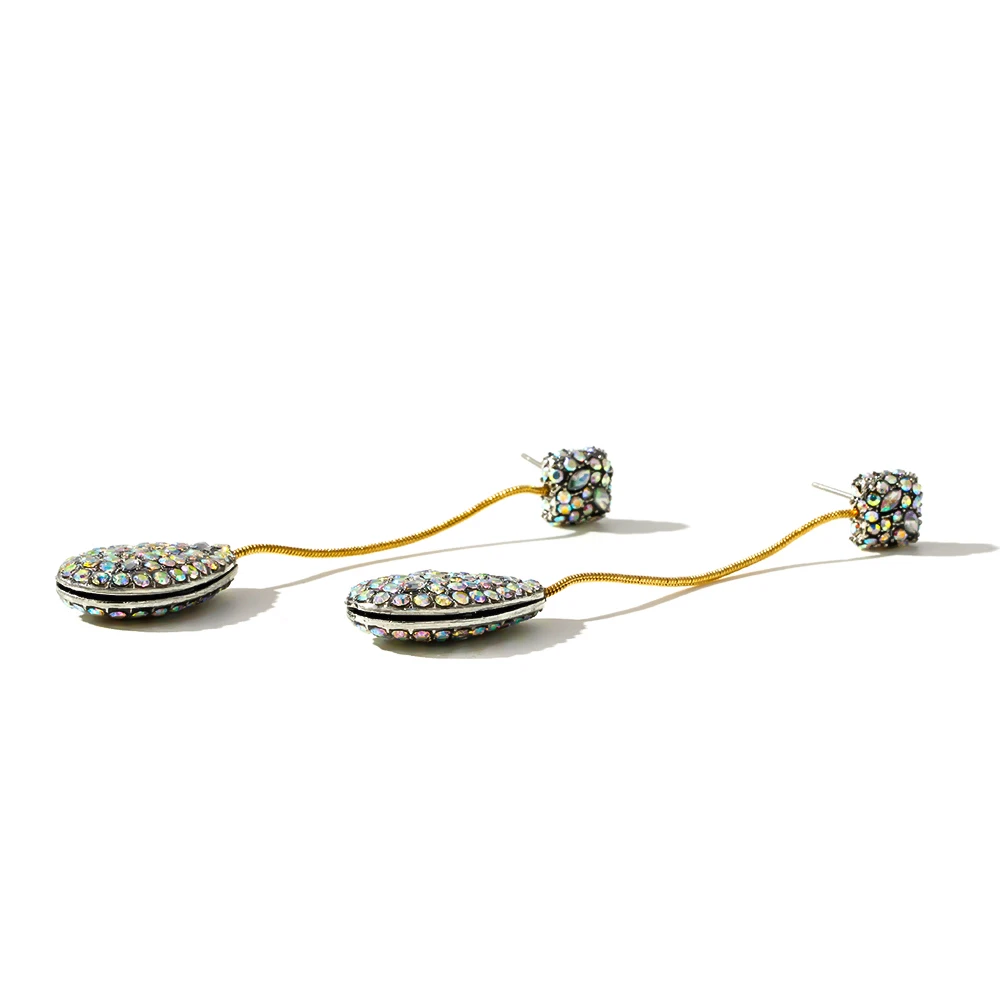 Женские Висячие серьги Yhpup модные брендовые из цинкового сплава со СТРАЗА на