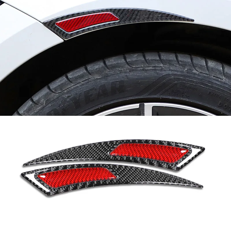 

2Pcs/set Carbon Fibers Car Sticker Auto Fender Anti-scratch Strips Trim Protection Reflective Tape Universal Styling Accesorios