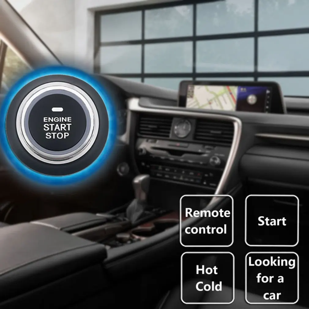New Partol Smart Key PKE Car Alarm Passive Keyless Entry System Engine Start Stop Push Button Remote Starter Shock Sensor X5 | Автомобили