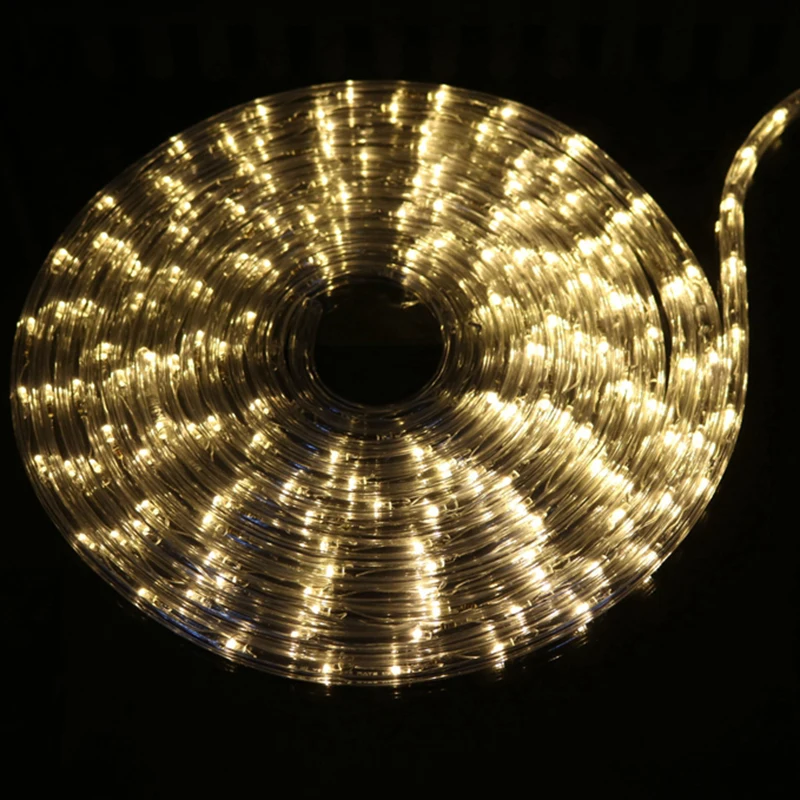 Неоновый светодиодный светильник радужные трубки 8 режимов 220 В Круглый