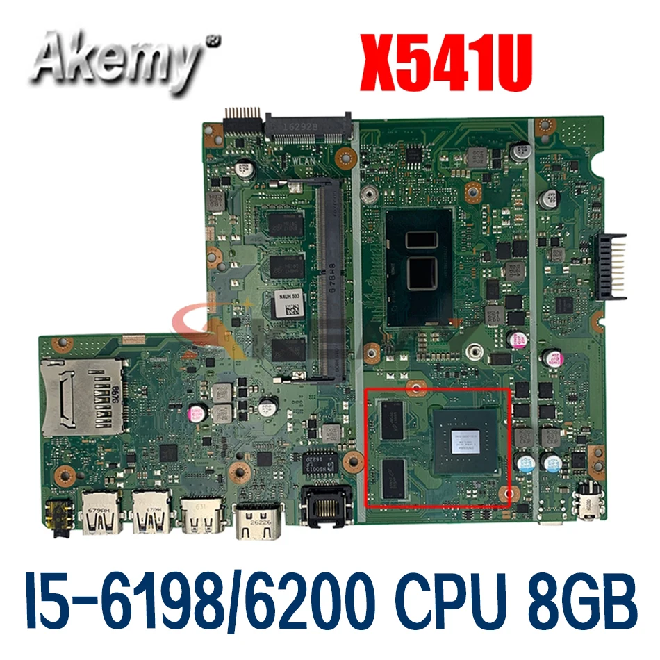 

For ASUS X541UJ X541UV X541UVK X541UQ X541UQK X541UA X541UAK X541U laptop motherboard mainboard I5-6198/6200 CPU 8GB GT920/940M