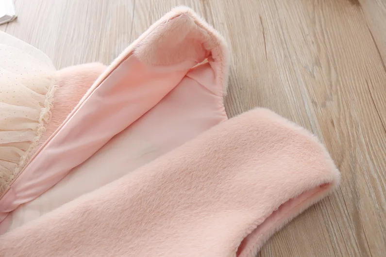 Вышитая жилетка для девочек платье осень-зима 2019 корейский Детский плюшевый