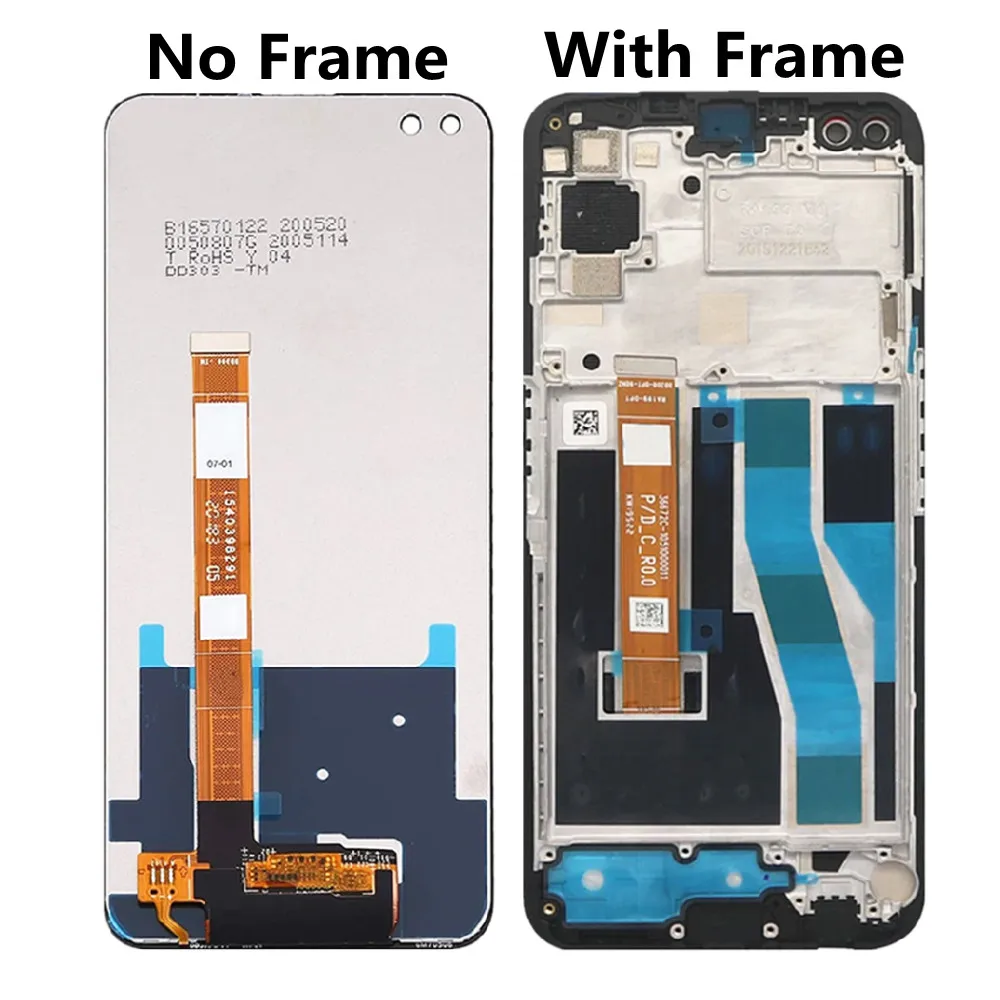 6 6 for oppo realme 6 pro lcd display touch screen digitizer assembly for realme 6 pro lcd screen replacement rmx2061 rmx2063 free global shipping