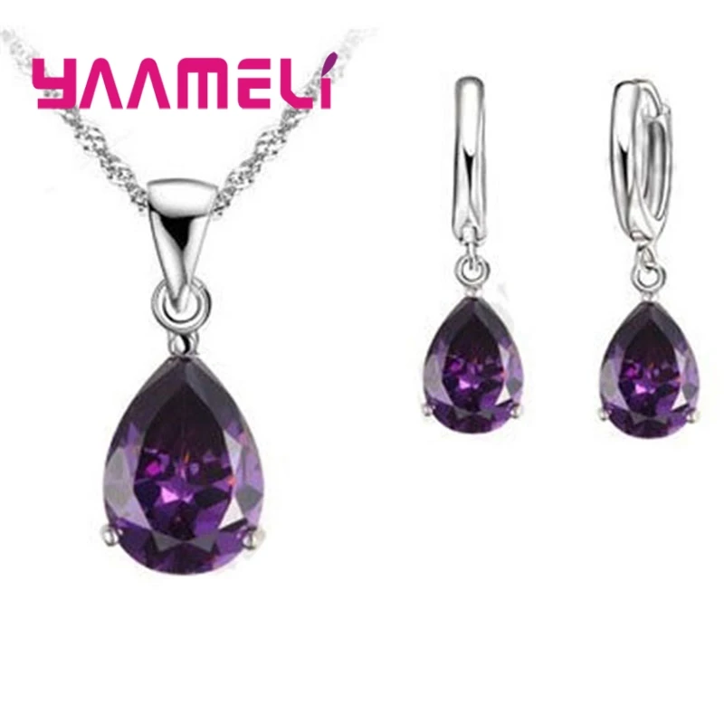 Комплект из колье и серёг серебра 925 пробы | Украшения аксессуары