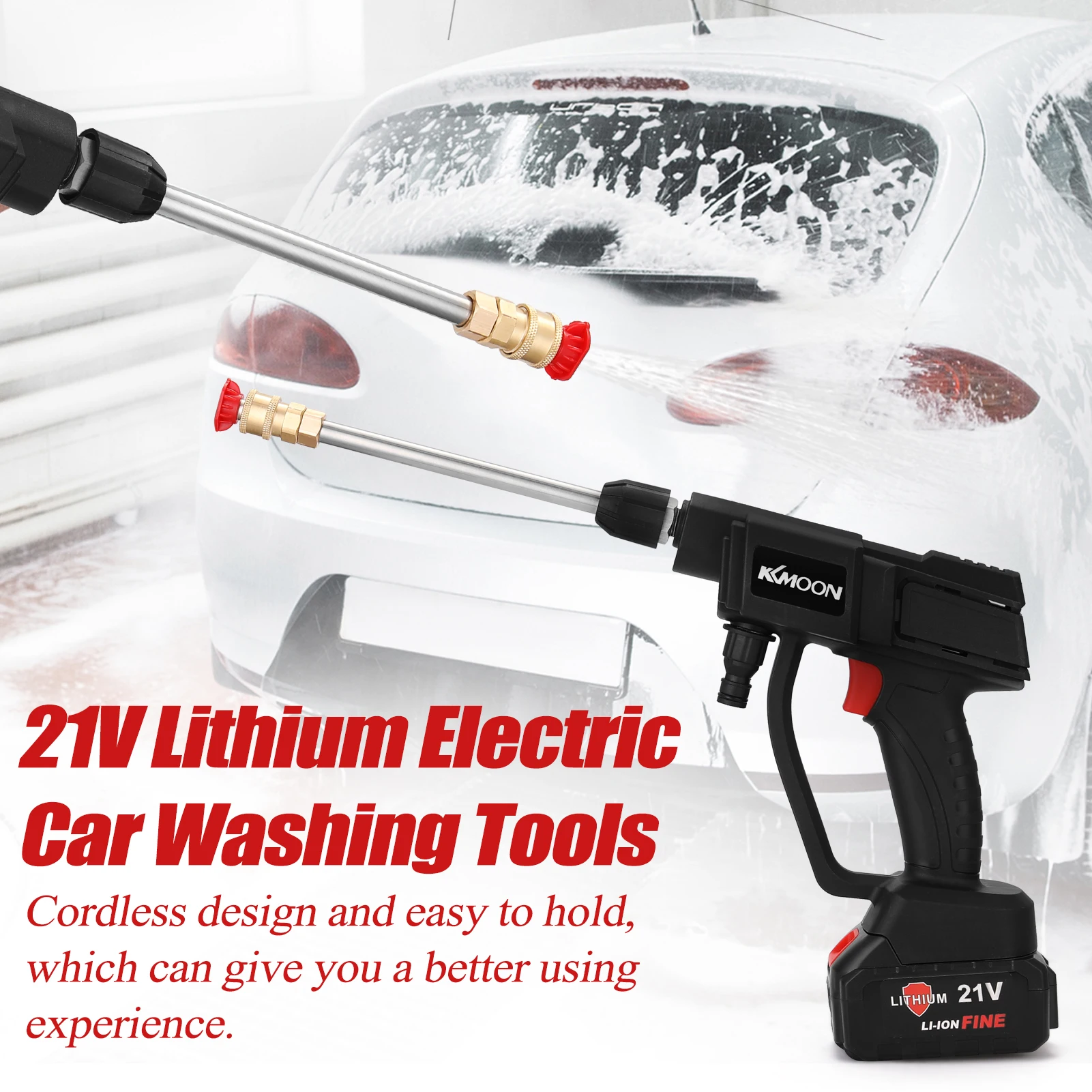 

KKmoon 21V Cordless Portable Lithium Electric Car Washing Tools Garden Watering Agricultural Irrigation Tools with Filter