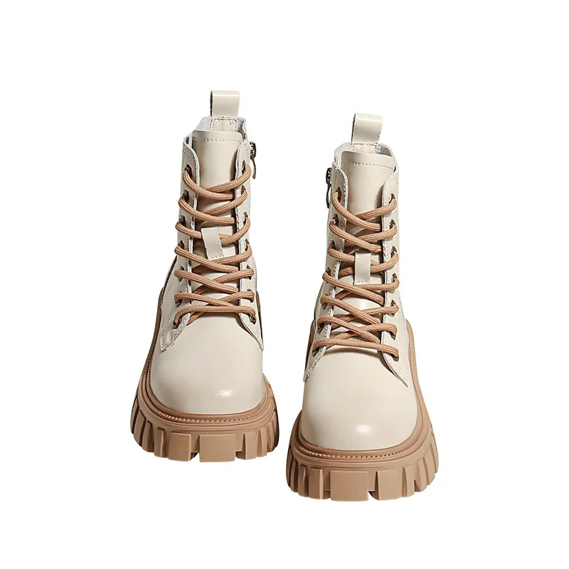 

Women Martens Boots Ankle Boot 2021 Autumn Winter Platform Booties Ladies Thick Heels Shoes Designer Rubber Sole Botas Mujer