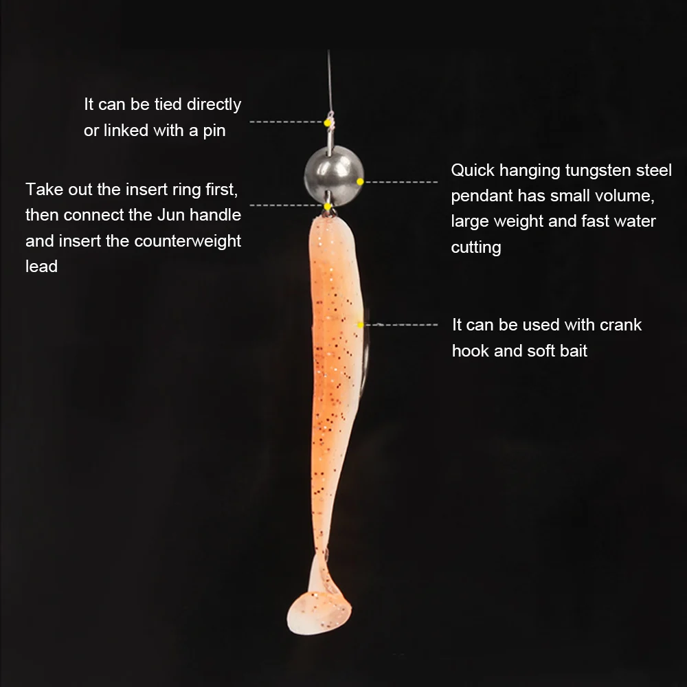 1/1.5/2/3/4/5/6/7/8/10/12g Additional Weight Fishing Tungsten fall Line Sinkers Quick Release Casting Hook Connector Sinker | Спорт и