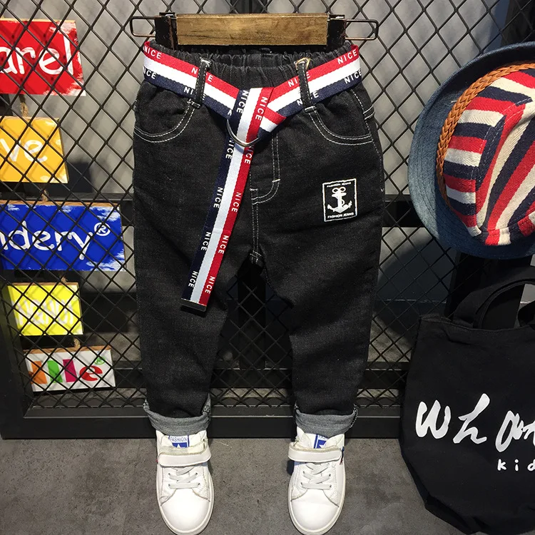 Весенне осенние штаны для мальчиков джинсы модные на весну осень детские
