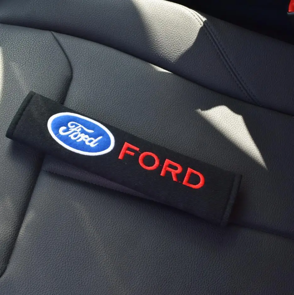 

VEHICAR 2PCS Shoulder Protector Car Seat Belt Covers Cotton Safety Belts Pad for FORD WOLF FOCUS DIY Accessories