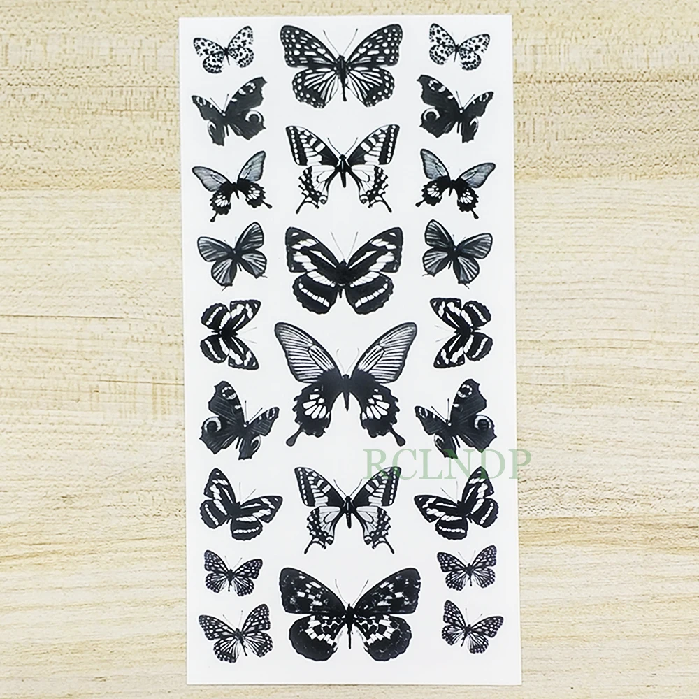 

Waterproof Temporary Tattoo Sticker Butterfly Fake Tatto Flash Snake Feather Tatoo Body Art Tatouage for Girl Women Men