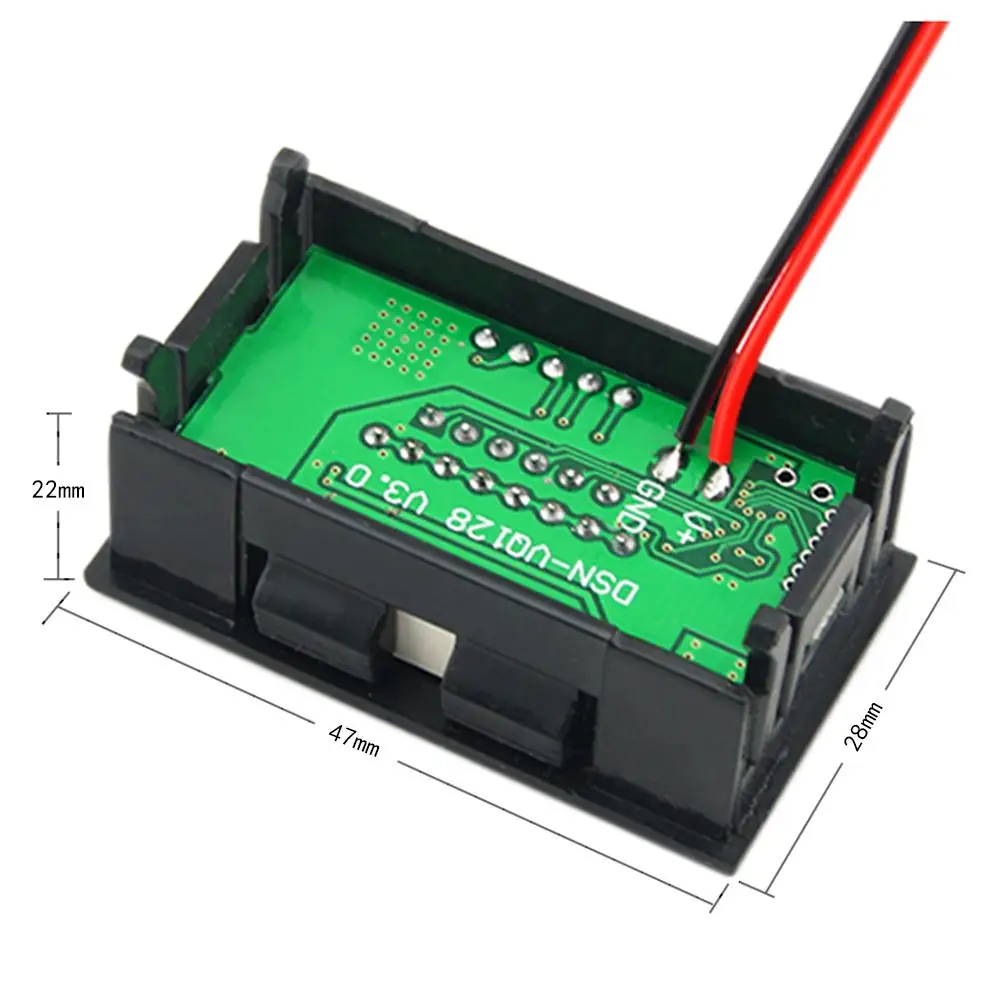 Цифровой вольтметр тестер 12-60V DC Панель Amp Вольт Напряжение измеритель тока