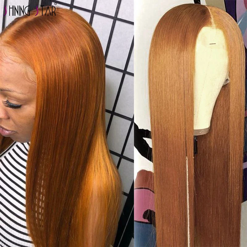 13X1 парики из человеческих волос на фронте средняя часть медовый блонд