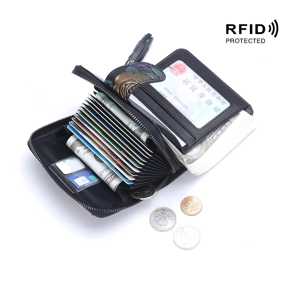 Женские бумажники из натуральной гусиной кожи многофункциональный органайзер с