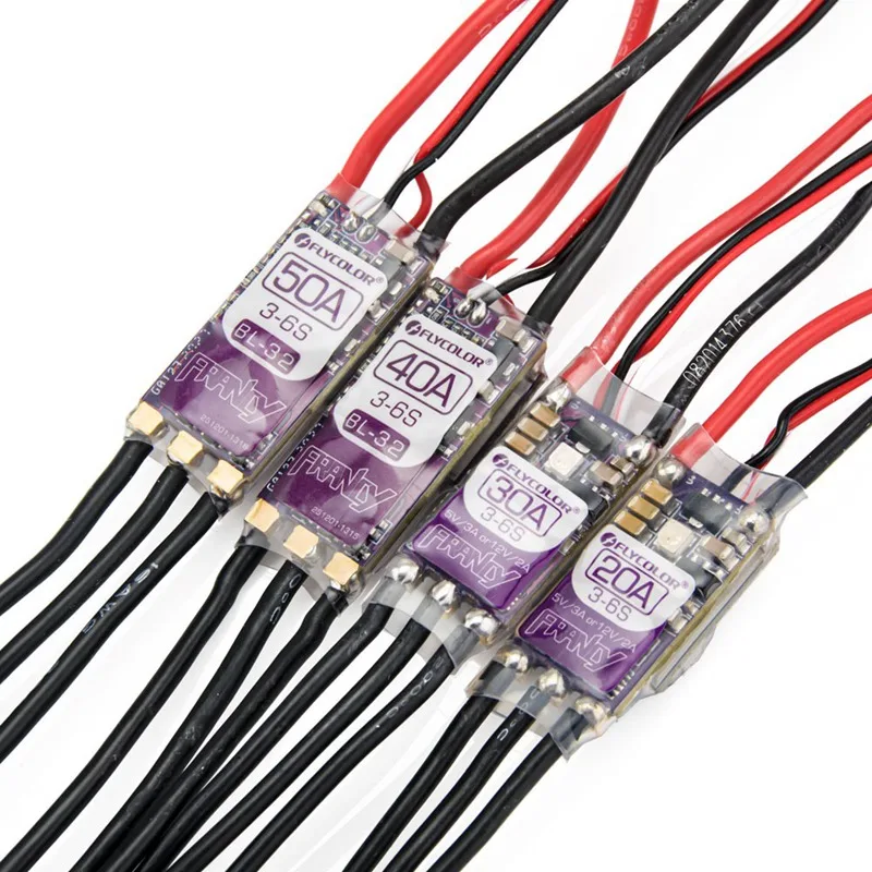 

Flycolor Francy BLHeli_32 32-Bit Dshot1200 40A 3-6S Brushless ESC BEC w/LED for RC Airplane FPV RC Drone