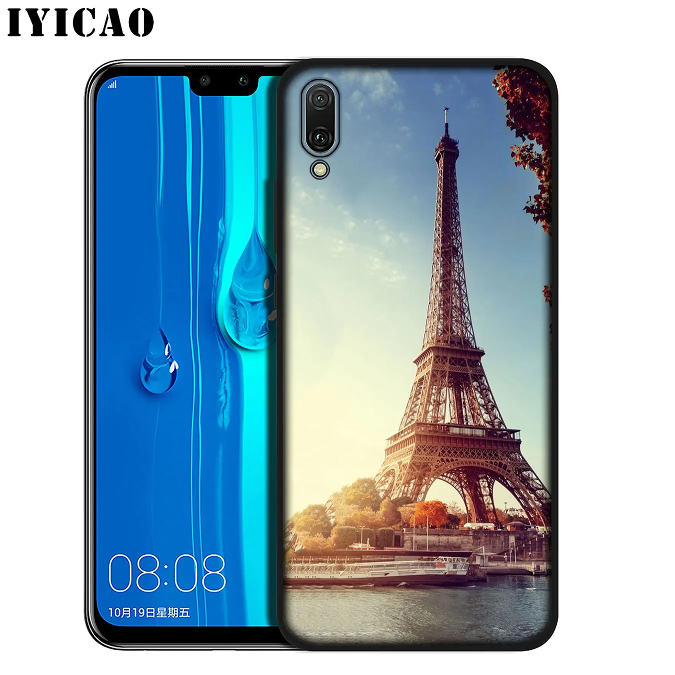 IYICAO France Paris Eiffel Tower Soft Silicone Phone Case for Huawei Mate 30 20 10 Pro Nova 5i 4 3 3i 2i 2 Lite Black Cover |