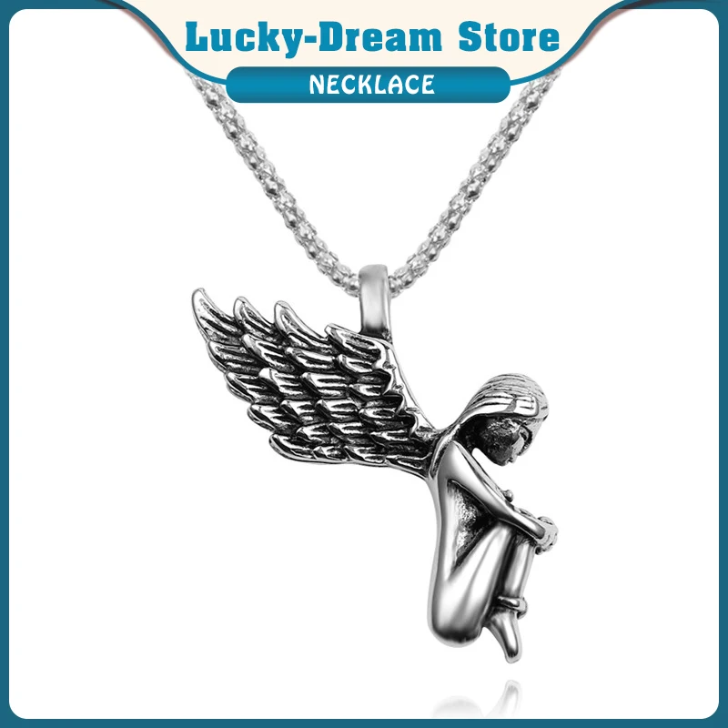 Женское Ожерелье В Стиле Хип-хоп с крыльями ангела длина 60 см | Украшения и
