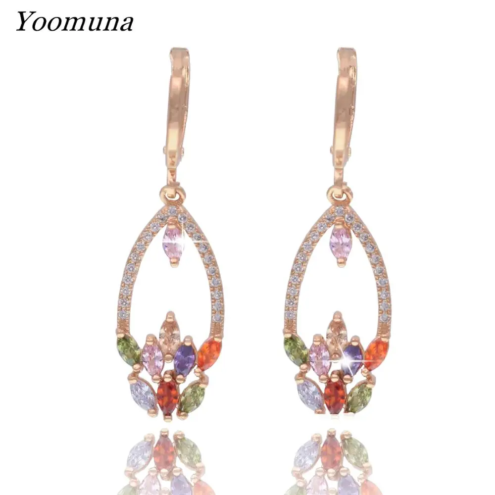 Новое поступление хрустальные длинные серьги для женщин винтажные Красочные