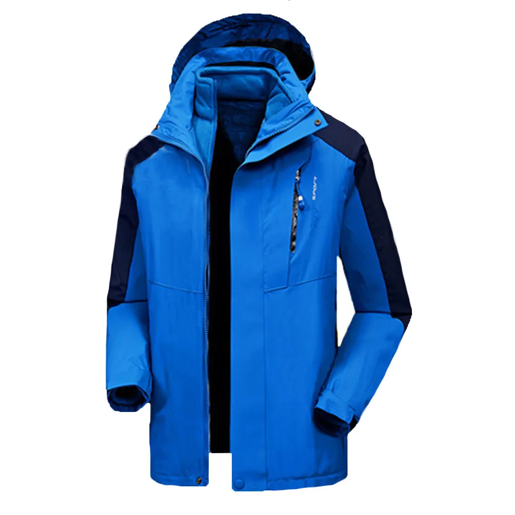 SAGACE зимняя мужская куртка три в одном съемный плюс бархат два предмета большой