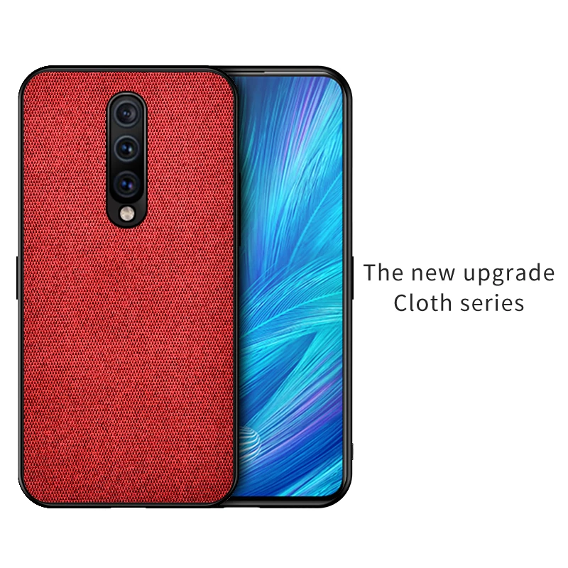 Для OnePlus 7 Pro чехол противоударный задняя крышка ткань силиконовый мягкий край защитный чехол для OnePlus 6T 6 7T Pro Чехол - Цвет: Red