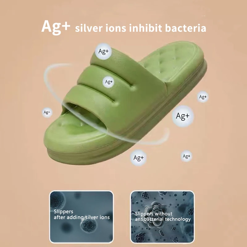 

CAIDA Mute EVA Sofa Slides For Women Thick Sole Soft Indoor Slipper Women Anti-slip Sandals Men Summer Platform Women Shoes Bath
