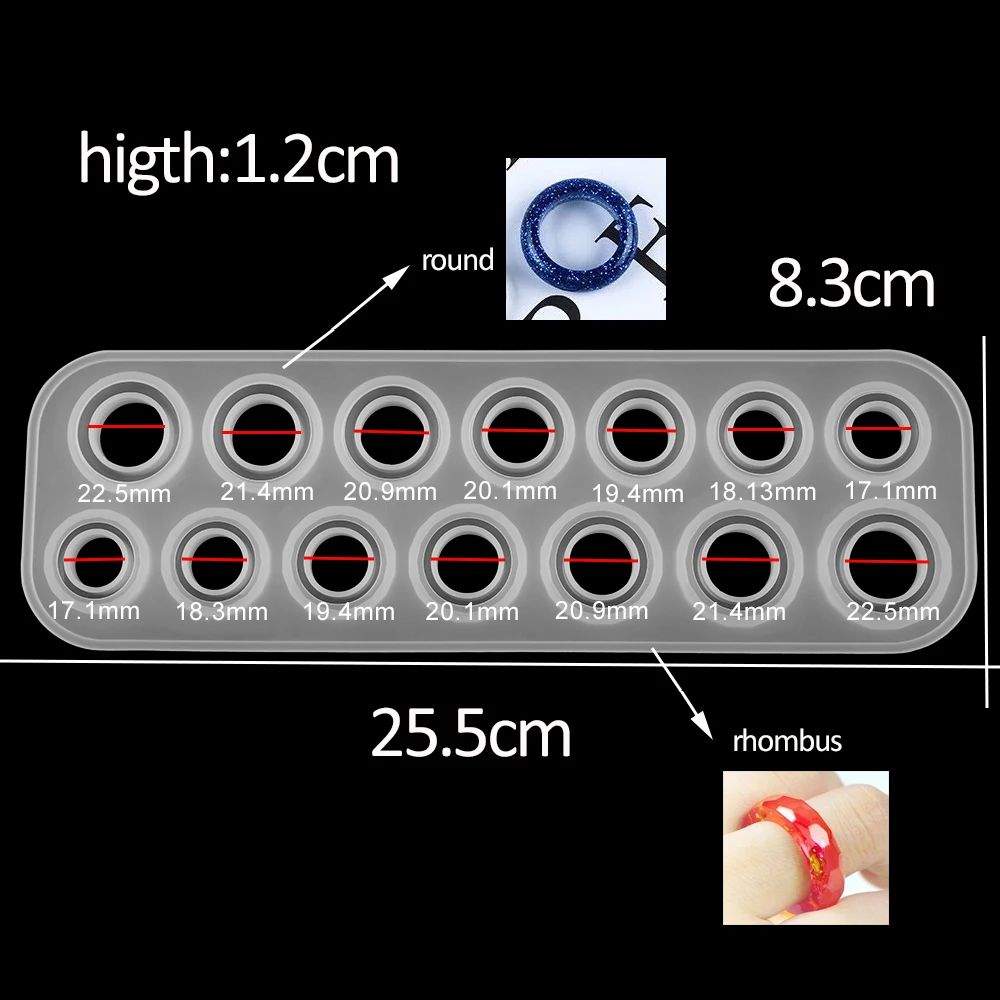 1 шт. кольца эпоксидные формы смешанные размеры силиконовые литые инструмент для