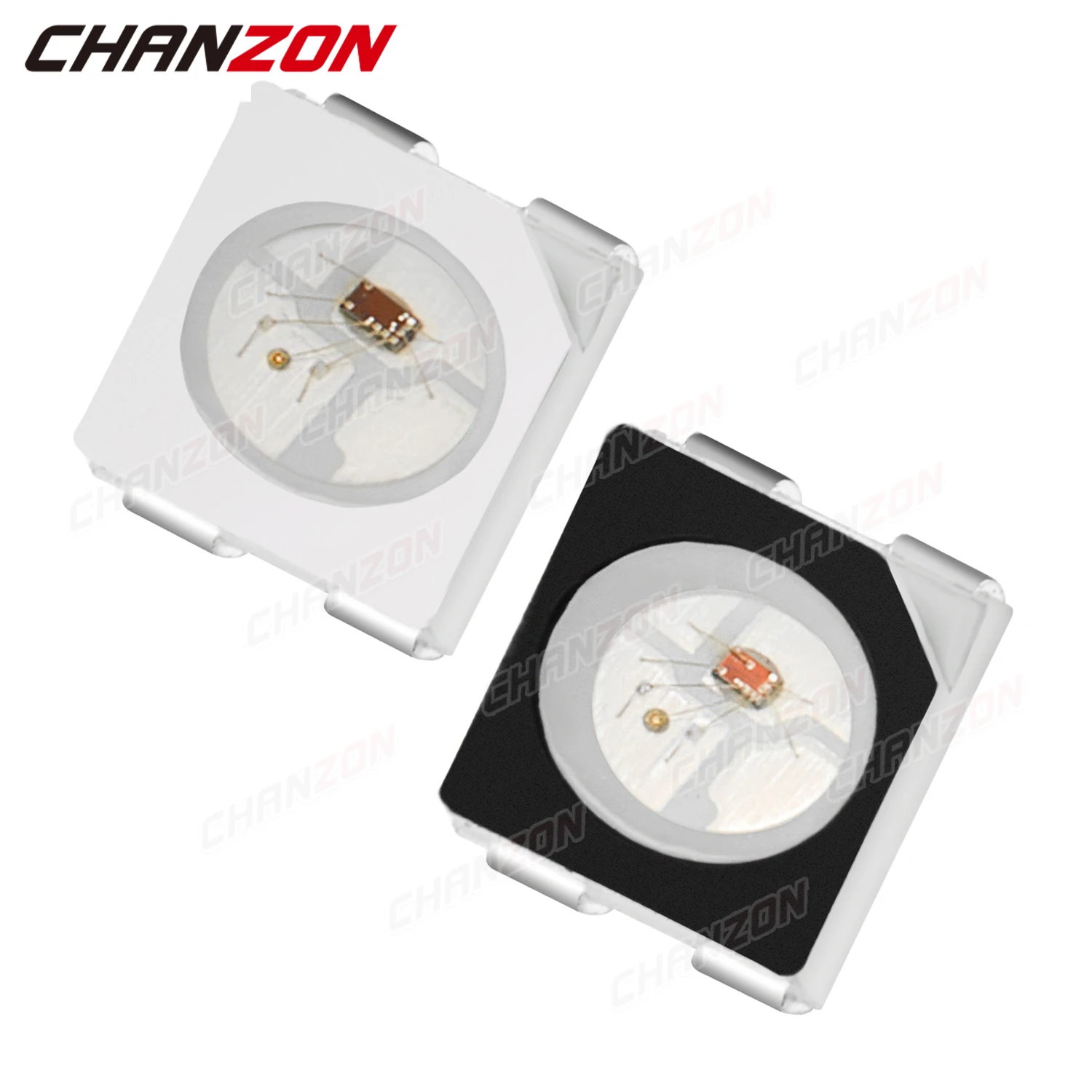 100 шт. 5050 SMD светодиодный Диод WS2812B WS2812 RGB 0,2 Вт 5 В, Модифицируемый стандарт SMT, 4 штырька, широкий угол, «сделай сам», светоизлучающие бусины