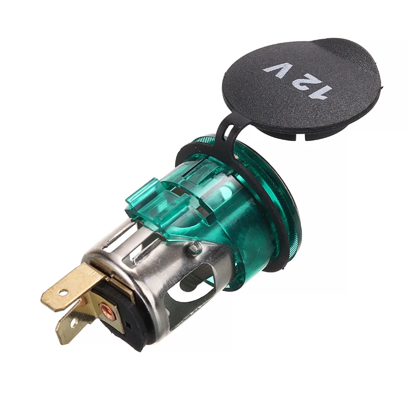 Новая зеленая медная нейлоновая розетка для автомобильного прикуривателя 12