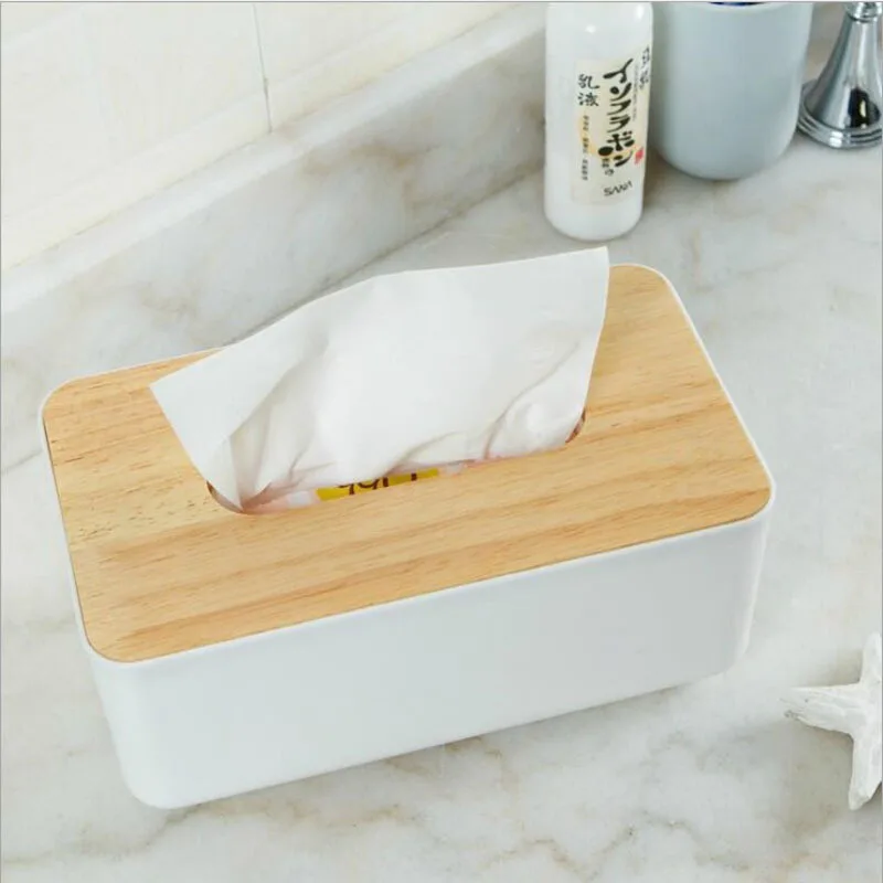 

Household Simple Wooden Tissue Box Nordic Style Pumping Box Living Room Desktop Remote Control Storage Box Creative Meal Tray