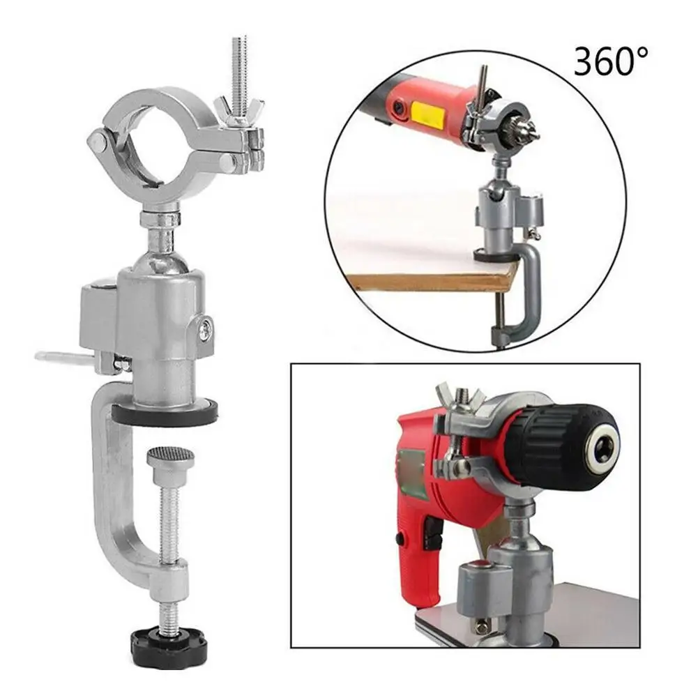 Universal Portable Mini Electric Drill Grinder Holder Clamp Bench Clamp Multifunctional Drill Stand Accessory Support Tool I6R8