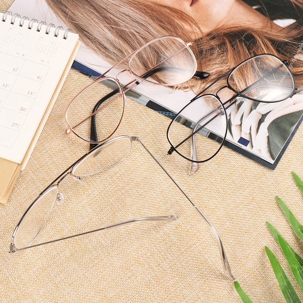 Новые модные классические очки с металлической оправой для близорукости