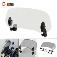motorcycle adjustable clip on windshield extension spoiler windscreen for honda nc700 nc750 x s nc700x nc700s nc750x nc750s
