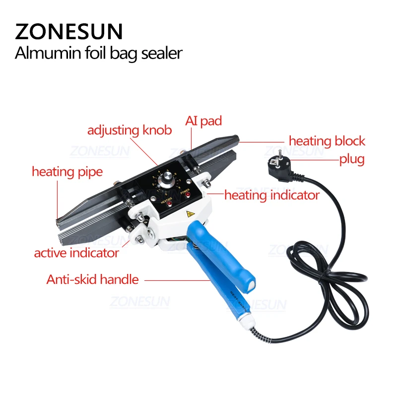 ZONESUN FKR400 Портативный запайки автоматический Электрический Еда тепла ручной