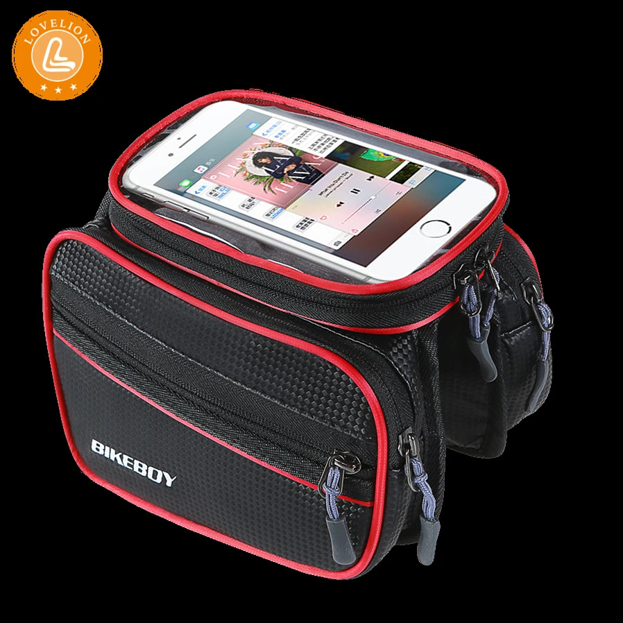 

LOVELION Bicycle Bag Waterproof Front Bike Cycling Bag 6.2 inch Mobile Phone Bicycle Top Tube Bags Mountain Cycling Accessories
