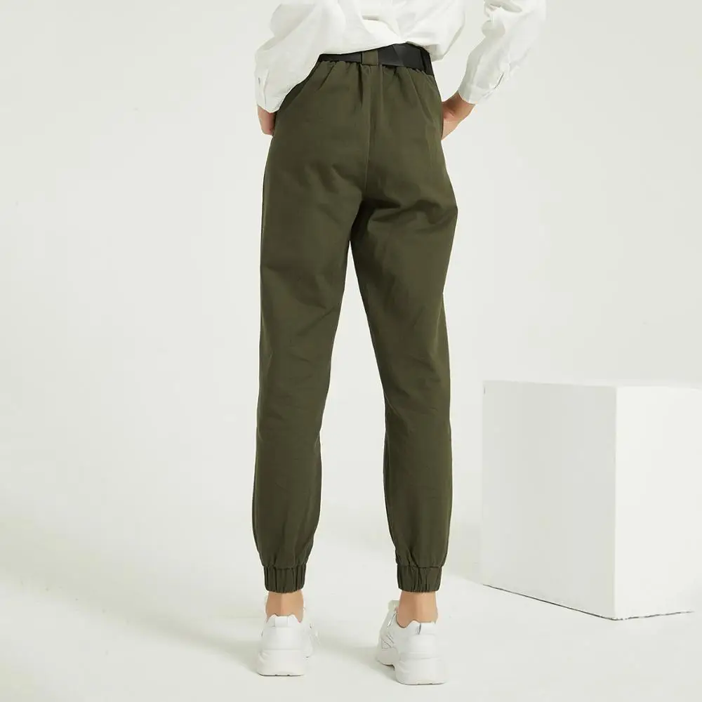 Брюки-карго женские весенне-осенние с высокой талией | Женская одежда