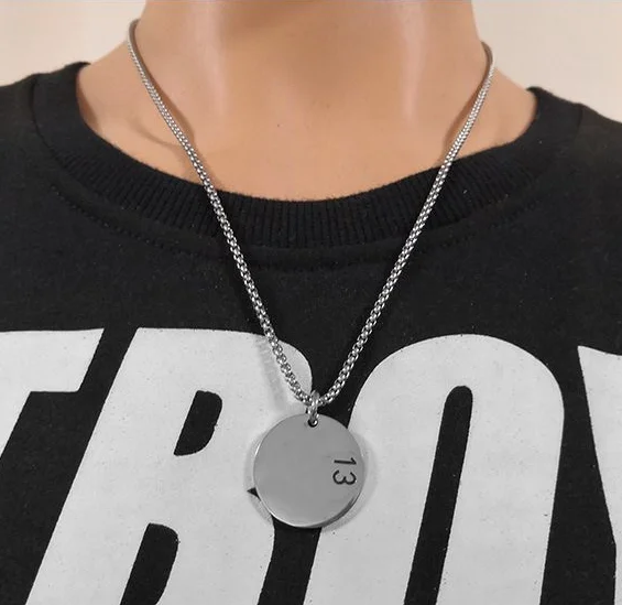 fashion stainless steel pendant 1314 series men and women couple retro round brand pendant necklace hot sale free global shipping