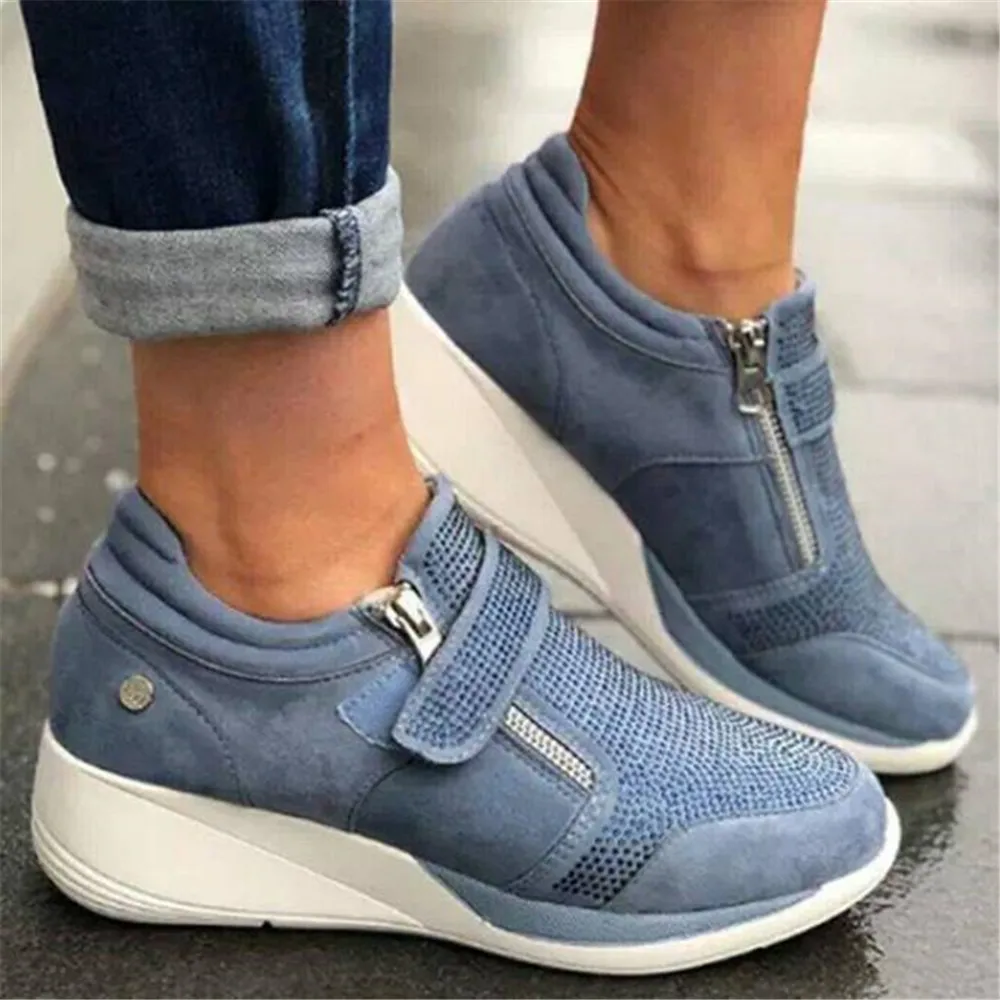 

Large size casual women's shoes sneakers lightweight thick-soled increased rhinestone womens shoes platform sneakers shoes woman