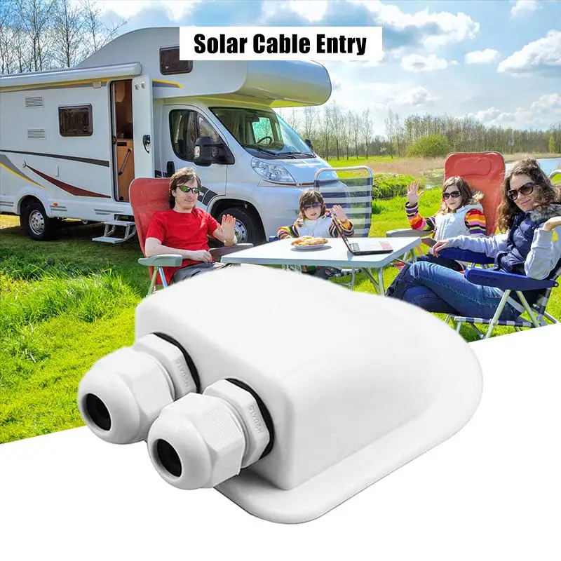 

Double Wire Entry Gland Box For Caravan Solar Panel Cable Junction Holder Parts Motorhome Camping Roof Box Car Yacht Plafon 12v