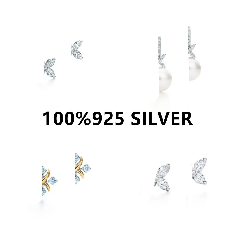 

Новое поступление 925 серебряный цвет милый бант подарочные серьги с жемчугом для женщин с цирконом камнем