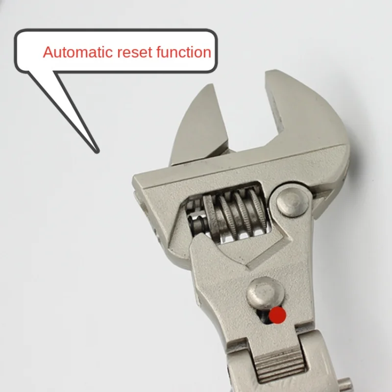 8 дюймов Регулируемый ключ Трещотка складной ручкой двойного назначения трубный