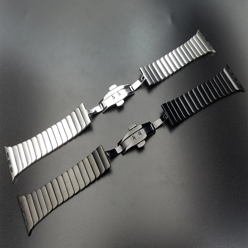 Ремешок из нержавеющей стали для apple Watch Band 4 44/40 мм браслет iwatch Bands 42/38 Series 3 2 1