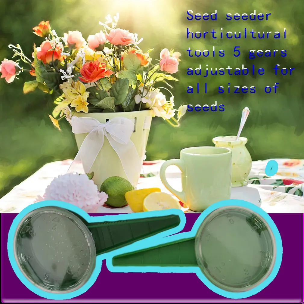 Рассекатель семян сеялка зеленый Диспенсер Инструмент с ручной 5 набора для сада