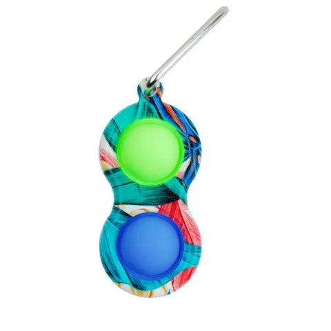 POP Fidget Простая игрушка с ямочками Мягкая силиконовая мини-простая ямочка Антистресс Толкатели Пузырь Сенсорные игрушки Брелок с ямочками Непоседа игрушка