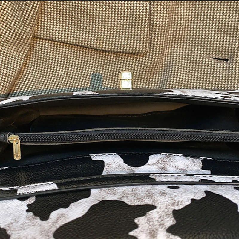 

Bags For Women 2020 Cows Pattern Baguette Pu IrregularLeopard Pattern Shoulder Bag Female Bolsa Feminina Purses And Handbags