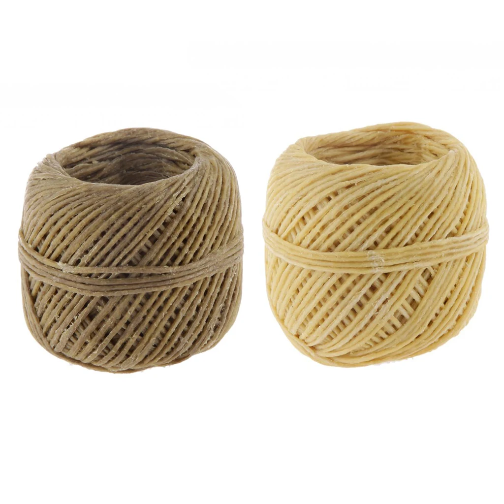 Оптом органические фитиль пчелиный воск покрытие свеча DIY 200ft 0 1 см 2 типа