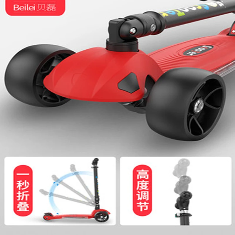 Детский самокат 3 круга для мальчиков детей 2 6 7 8 10 лет 4 девочек начинающих