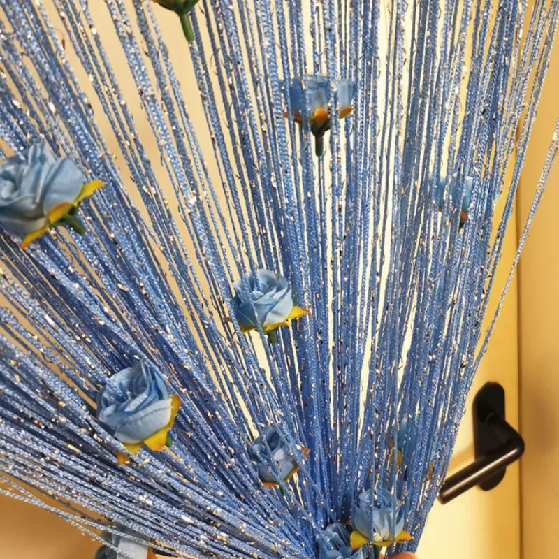 1 шт. занавеска из серебристой шелковой нити без перфорации для свадьбы