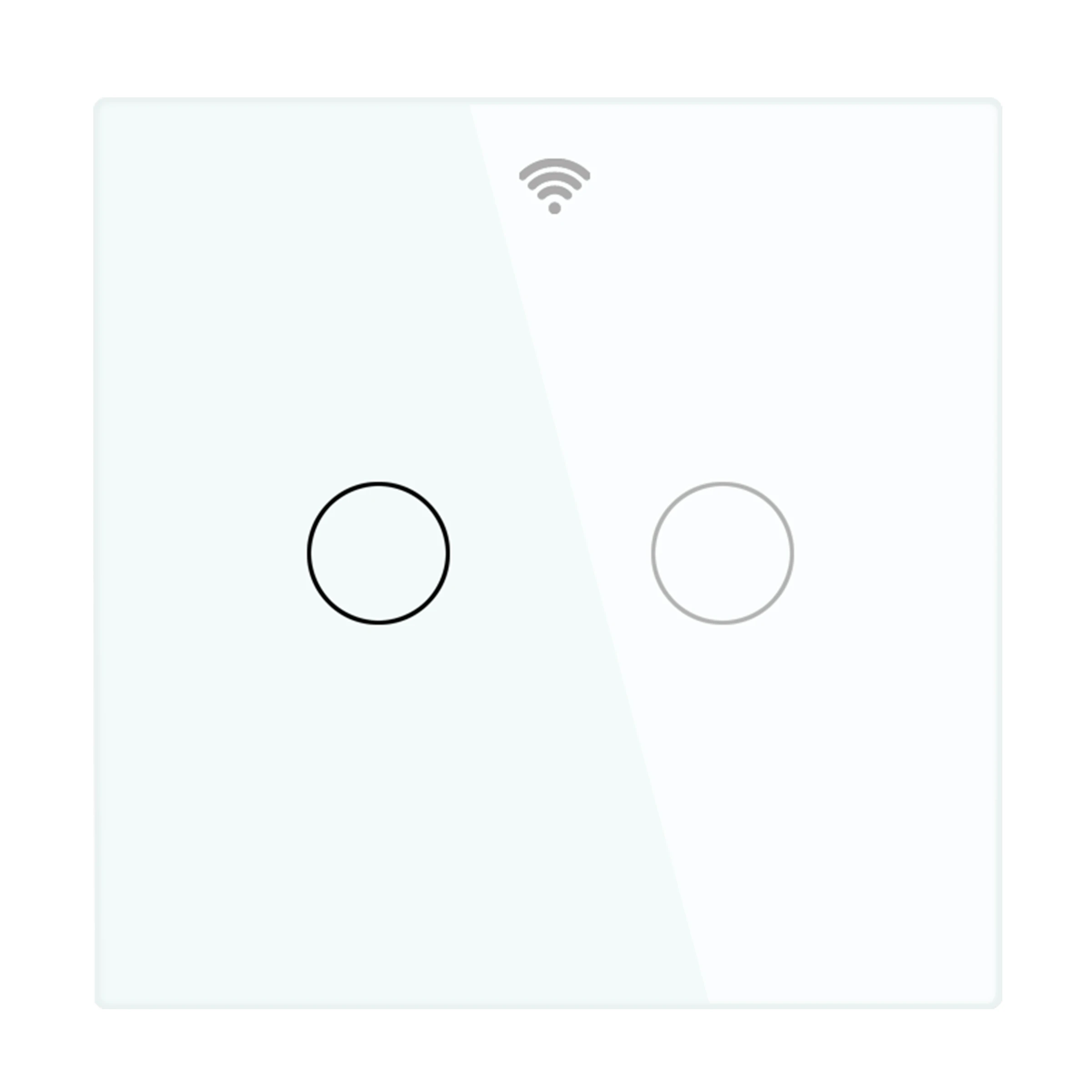 white 2 Gang Умный сенсорный переключатель, Wi-Fi светильник, ЕС 1 2 3 банды, RF Tuya App, голосовой беспроводной пульт дистанционного управления, работает с Alexa Google Home - Цвет: white 2 Gang
