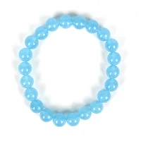 blue add pure white and transparent made together add smooth beads full of luster blue jasper bracelet for the wedding