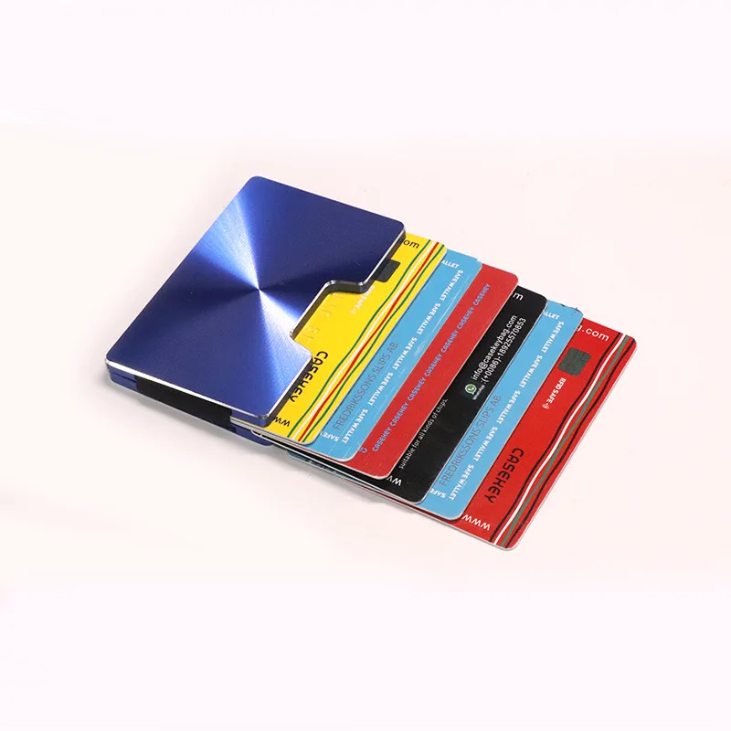RFID Новые Металлические Мини денежный бренд простой тонкий металлический
