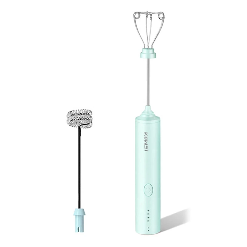 

Handheld Egg Beater Washable Detachable Milk Frother with 2 Pcs Mixing Rods 4 Speed One-button Control Auto Egg Beater N0PF